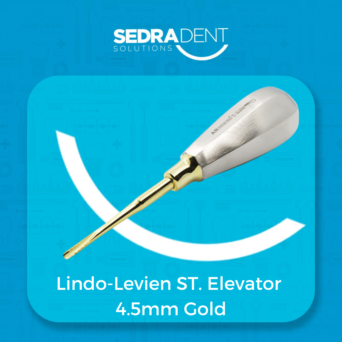 Lindo-Levien Stright Serrated Elevator 4.5 mm Gold Plasma