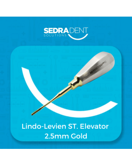 Lindo-Levien Stright Serrated Elevator 2.5 mm Gold Plasma