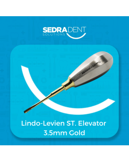 Lindo-Levien Stright Serrated Elevator 3.5 mm Gold Plasma