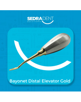 Bayonet Distal Elevator 4 mm Gold Plasma