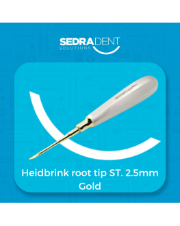 Heidbrink Root Tip straight Side 2.5mm Gold Plasma