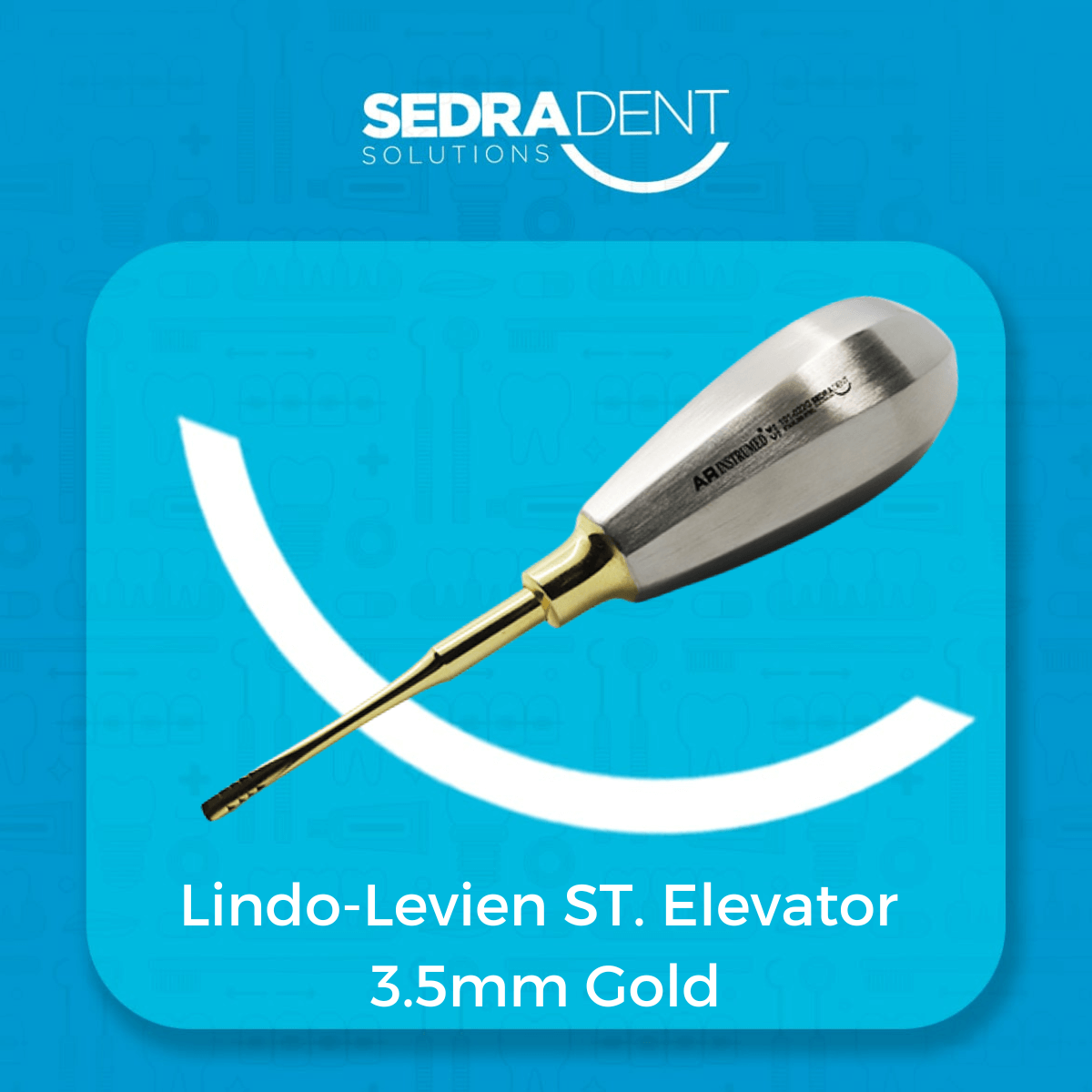 Lindo-Levien Stright Serrated Elevator 3.5 mm Gold Plasma