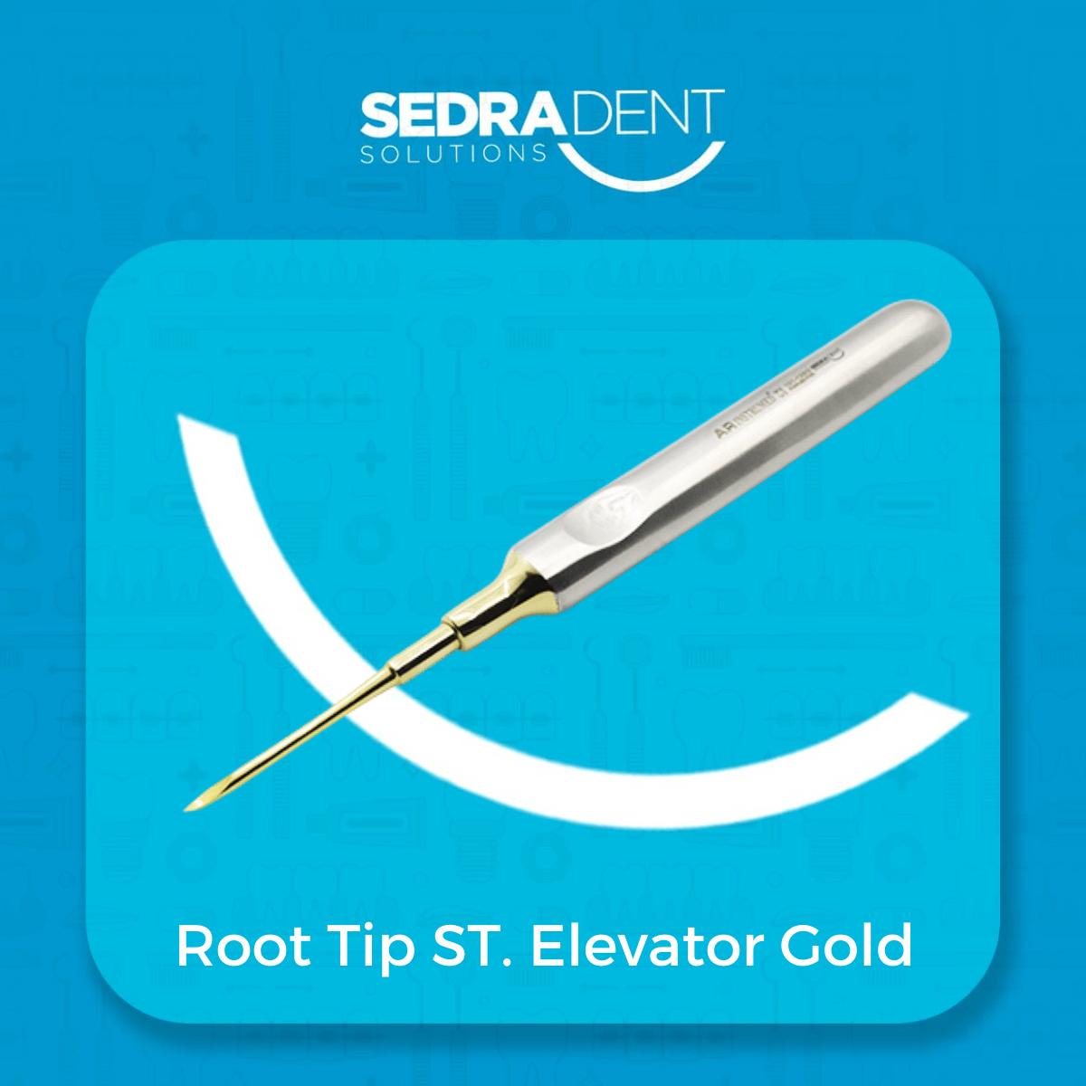 Root Tip Straight Elevator Gold Plasma