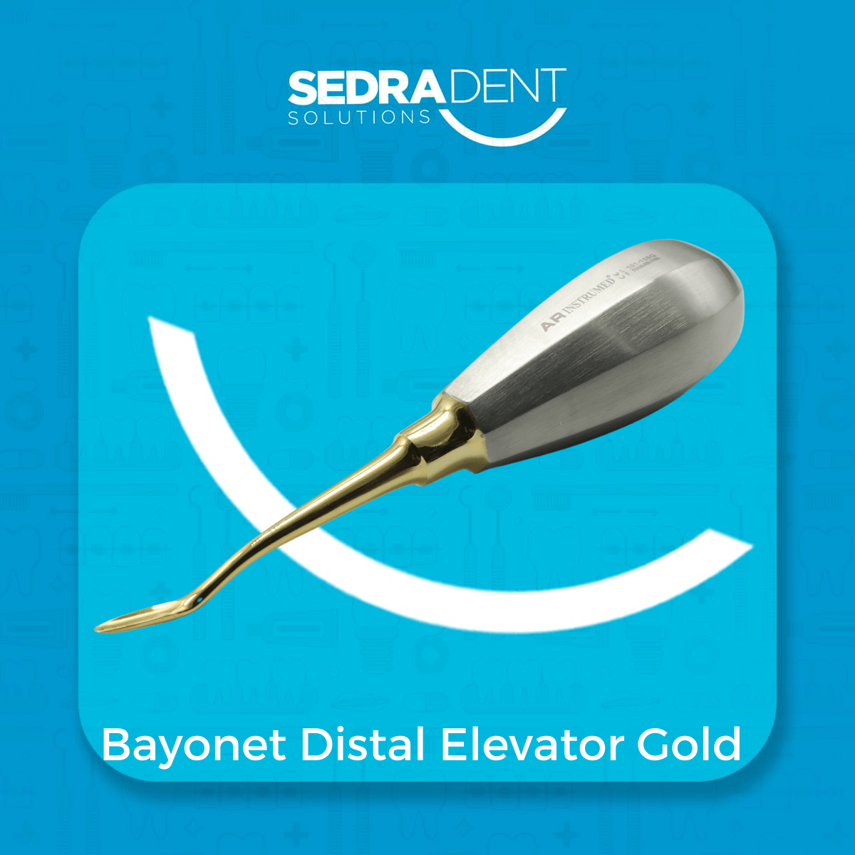 Bayonet Distal Elevator 4 mm Gold Plasma