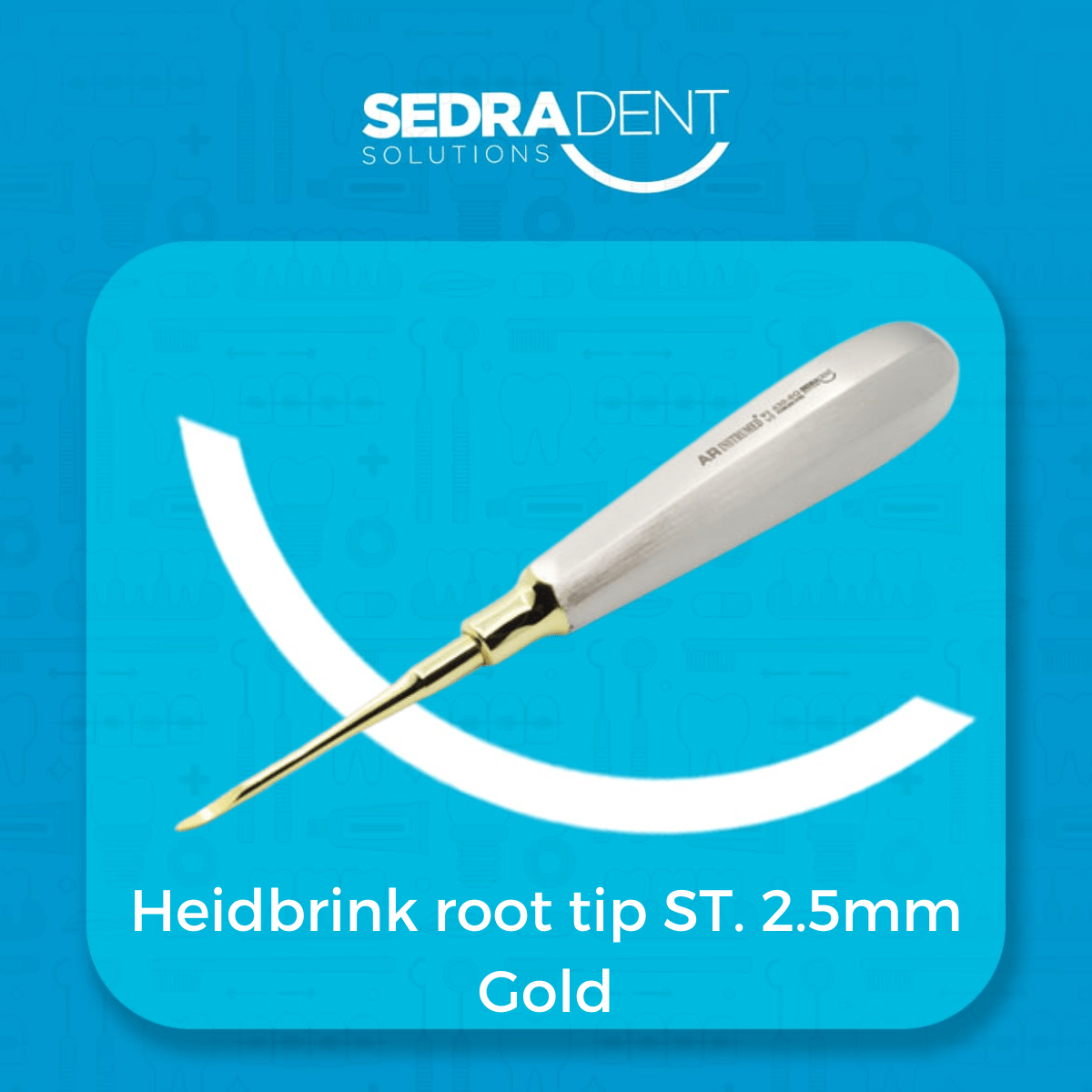 Heidbrink Root Tip straight Side 2.5mm Gold Plasma